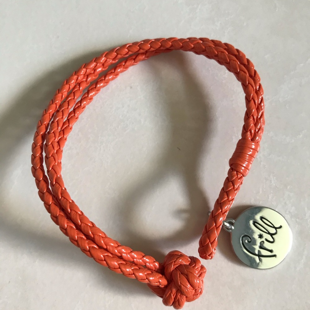Vera Bradley Orange Frill Braided Bracelet